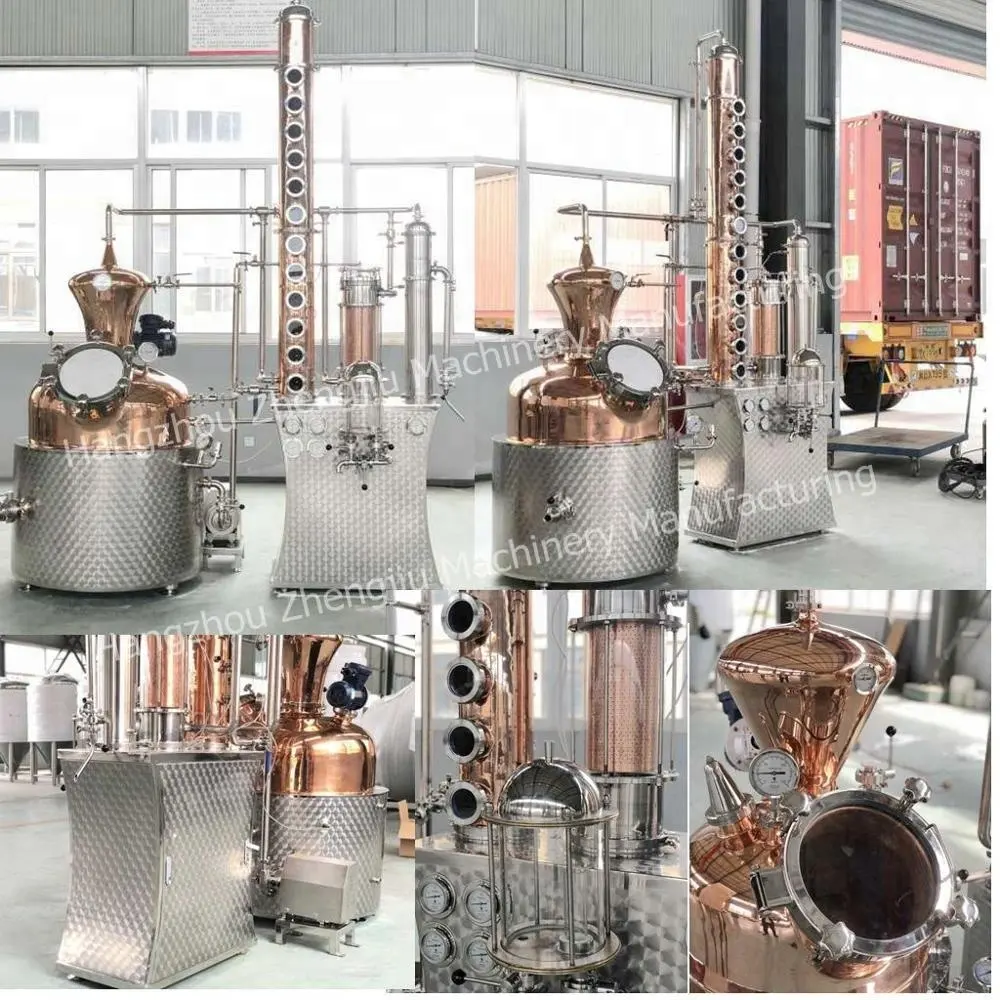 Espíritos álcool processamento de tipos de equipamentos de destilação, coluna de destilação de vidro dimensão personalizada