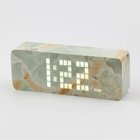 Zogifts créatif électronique intelligent carré LED Cube numérique contrôle du son réveil bois matériel calendriers pour bureau usage domestique