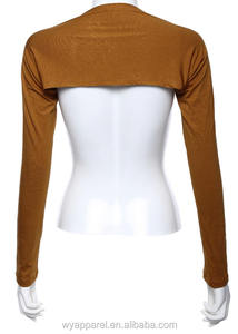 כותנה הסיטונאי צבע מוצק שרוולים ג 'רסי כותנה צעיף שרוולים - Product Image 2