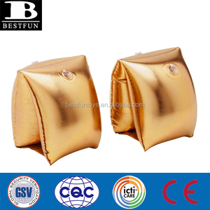 Braccioli Gonfiabili Dorati di Lusso <span class=keywords><strong>per</strong></span> Bambini, Galleggianti di Sicurezza <span class=keywords><strong>per</strong></span> Nuoto, Ali d'Acqua in PVC Resistente, Maniche da <span class=keywords><strong>Piscina</strong></span> <span class=keywords><strong>per</strong></span> Principi e Principesse - Product Image 2