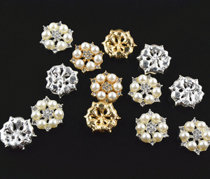 Nút Ngọc Trai Phẳng Rhinestone, Chỉnh Trang, Nút Ngọc Trai Rhinestone - Product Image 5