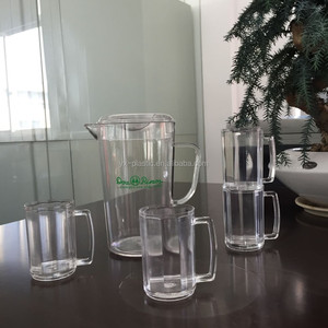 Caraffe d'acqua in plastica trasparente da 1 litro con quattro <span class=keywords><strong>bicchieri</strong></span> - Product Image 2