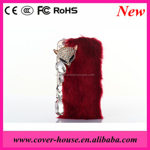 sang trọng bling tinh thể con cáo lông thỏ trường hợp cho apple <span class=keywords><strong>iphone</strong></span> 6 6s lông thỏ trường hợp điện thoại di động - Product Image 2