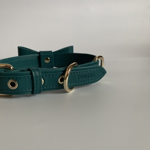 Twinsis Progettato Pet regalo di Qualità Premium Reale di Cuoio Dell'animale Domestico Collare Del Legame di Arco/Dog Neck Strap - Product Image 5