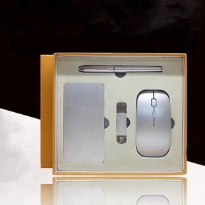 Quatre ensembles stylo USB souris batterie externe ensemble cadeaux de cérémonie d'ouverture cadeaux personnalisés pour hommes - Product Image 5