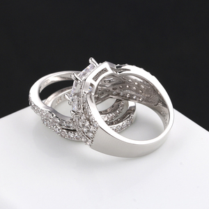 Classic Marquise Shape Cubic Zirconia 3 <strong>Rings</strong> Sets <strong>Black</strong> Gold Color Party Wedding Jewelry for Women Gift - Product Image 6
