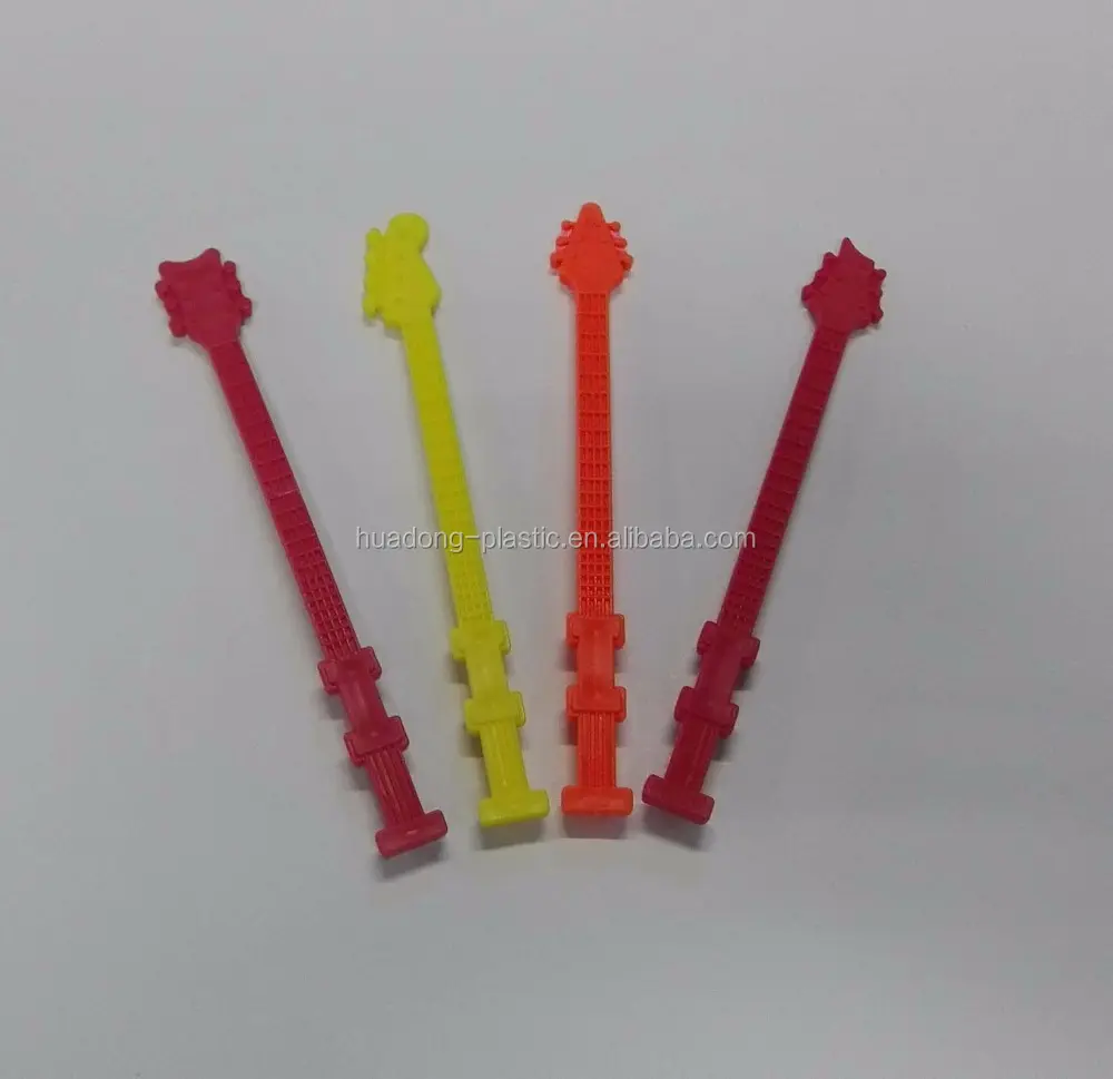 Gitaar Vorm Plastic Lollipop/Snoep Stok