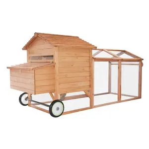 Easy clean chicken coops Wooden Backyard Hen House egg laying Chicken Coop with wheels