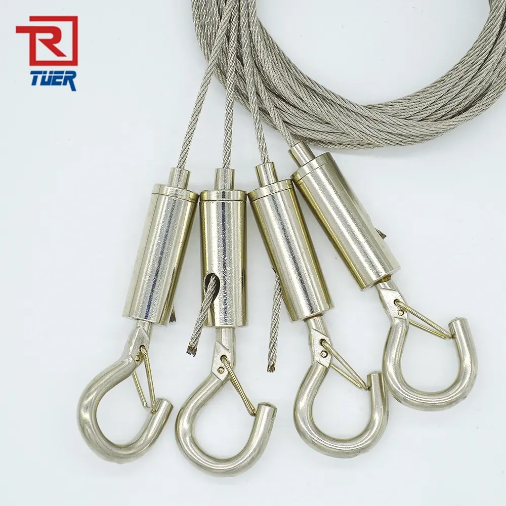 Einstellbare Haken Kabel Greifer Nickel Draht Seil Clip Sel-Lock Lampe Hängen Kits