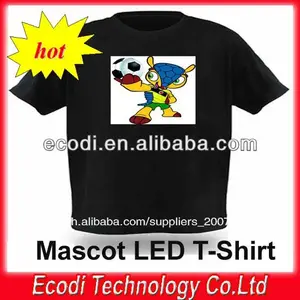 Caliente!! Nuevo!! Para mascota 2014 copa del mundo el t- shirt/de iluminación de sonido camisas/el intermitente camisetas