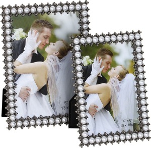 In lega di zinco D'argento o Peltro placcato <span class=keywords><strong>Photo</strong></span> <span class=keywords><strong>Frame</strong></span> con Perle - Product Image 2