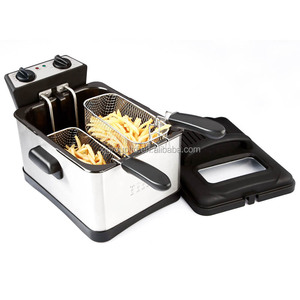 Điện đôi sâu nồi chiên XJ-7K120 2000 Wát 4.5L thép không gỉ vuông PTFE điều khiển kỹ thuật số con chó khai thác không kéo Rose <span class=keywords><strong>Gold</strong></span> 2000 - Product Image 3