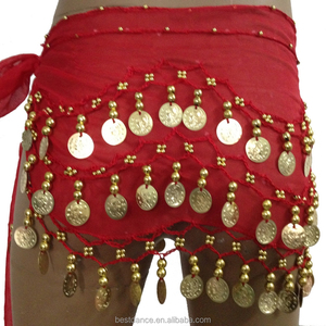 Indiano Dança Do Ventre Quadril Lenço Envoltório Saia Mulheres Dança Moedas Cinto Cintura Cadeia - Product Image 5