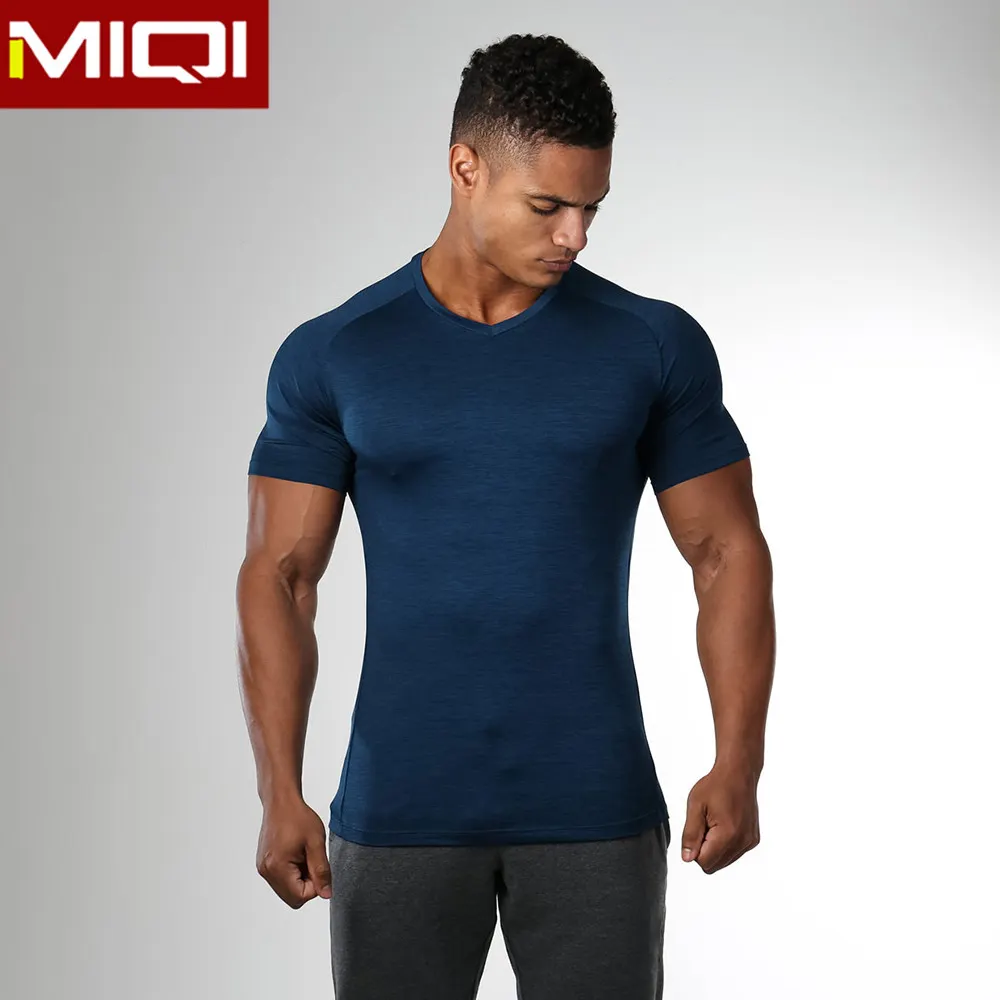 High Quality Polyester Mens Gym Wear Fitness mens plain t shirt workout cloths for men