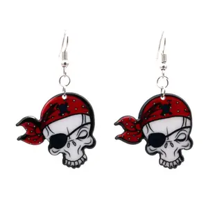 Wholesale Scary Halloween Skull Ghost Pumpkin Costume Earrings Jewelry