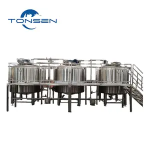 Equipo de elaboración de cerveza Tonsen 500L-10HL, precio competitivo, maquinaria de cerveza artesanal con componentes centrales, bomba, recipiente a presión PLC