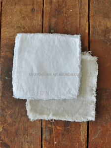 100% Flax <strong>Linen</strong> Napkin <strong>Table</strong> <strong>Cloth</strong> with Raw Edges Decoration - Product Image 3
