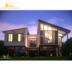 Prefab xây dựng villa nhà với cửa sổ lớn cho bất động sản 2018