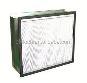 Filtro de ar ulpa para limpeza h12 h14 u15 u16 u17, fibra de vidro e temperatura de aço inoxidável