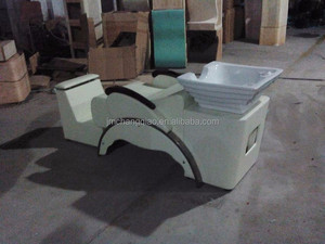 Chaise de shampooing de <span class=keywords><strong>salon</strong></span> en cuir synthétique SPC006 avec contre-lavage confortable pour les salons de coiffure et les hôtels - Product Image 3