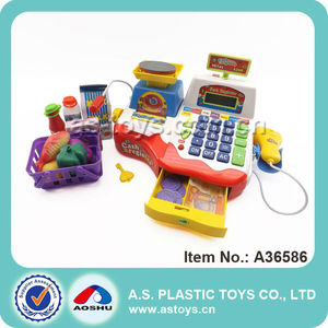 los niños de supermercado de plástico mini caja registradora juguetes - Product Image 1