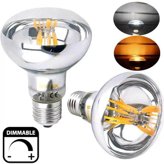 Dimbare R80 E27 Led Filament Spotlight Lamp 8W Warm Wit 2700K 60 Watt Downlight Vervanging R80 Schroef Led reflector Lamp