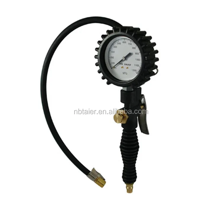 Tire Pressure Inflator With Gauge With Hose