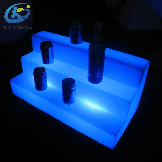 multi color changing bar club use led wine display shelf