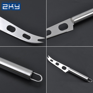 cuchillo de queso con horquilla Consejo serrated cocina herramientas de corte de acero inoxidable mantequilla queso pizza - Product Image 2