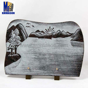 <span class=keywords><strong>Plaque</strong></span> de <span class=keywords><strong>tombe</strong></span> en granit montagne et rivière - Product Image 1