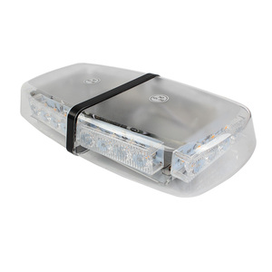 Barra de luz LED de emergencia para coches, 13 pulgadas, 24W, multicolor, color blanco ámbar