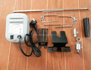 4W Bbq Rotisserie Motor Kit Bbq Stalen Staaf Vork Kit Kip Rotisserie Kit Spit Koffiebrander Bbq Vork