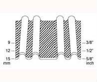 Clou ondulé APLUS CF12P, couronne de 26 mm, longueur de 12 mm, tige lisse, matériau en fer, norme ISO, tête plate - Product Image 3