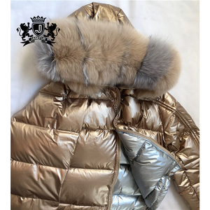 Vendita caldo Raccolto Bolla Giacche Attraente Oro e Del Nastro Delle Donne di Inverno Bomber Giacca <span class=keywords><strong>Con</strong></span> <span class=keywords><strong>Pelliccia</strong></span> - Product Image 5