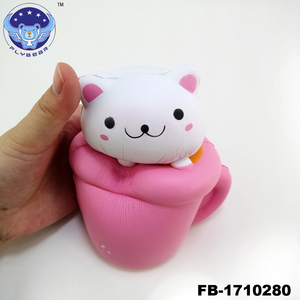 2018 flybear squishies slow Rising Jumbo kawaii taza gato perfumado suave squeeze stress relief juguetes para niños y adultos - Product Image 6