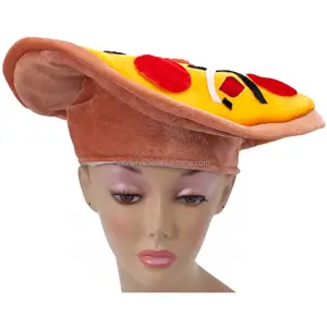 Kostum Pesta Halloween Pepperoni dan Topi Pizza Keju