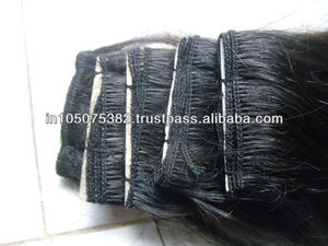 Extensions de cheveux humains vierges non traités Remy de qualité AAAAA pour tissage cutané, provenant de temples indiens - Product Image 1