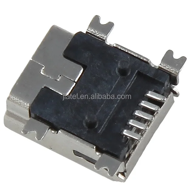 Brass Material Selective gold plate 5Pin SMT Mini USB Connector