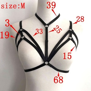 Novo Design Bandagem Pentagrama Sexy Harness <span class=keywords><strong>Bra</strong></span> Cintas Elásticas Bandagem Sexy <span class=keywords><strong>Cupless</strong></span> Mulheres Honeymoon <span class=keywords><strong>Bra</strong></span>