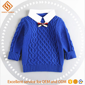 2017 invierno niño 7GG suéter de algodón de manga larga de <span class=keywords><strong>punto</strong></span> <span class=keywords><strong>jersey</strong></span> niños - Product Image 1