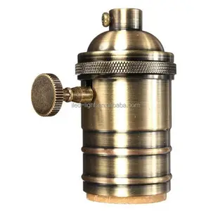 Chất Lượng Cao Đầy Màu Sắc Kích Thước Retro E27 Mặt Dây Đèn Ổ Cắm Antique Brass Chuyển Đèn Chủ