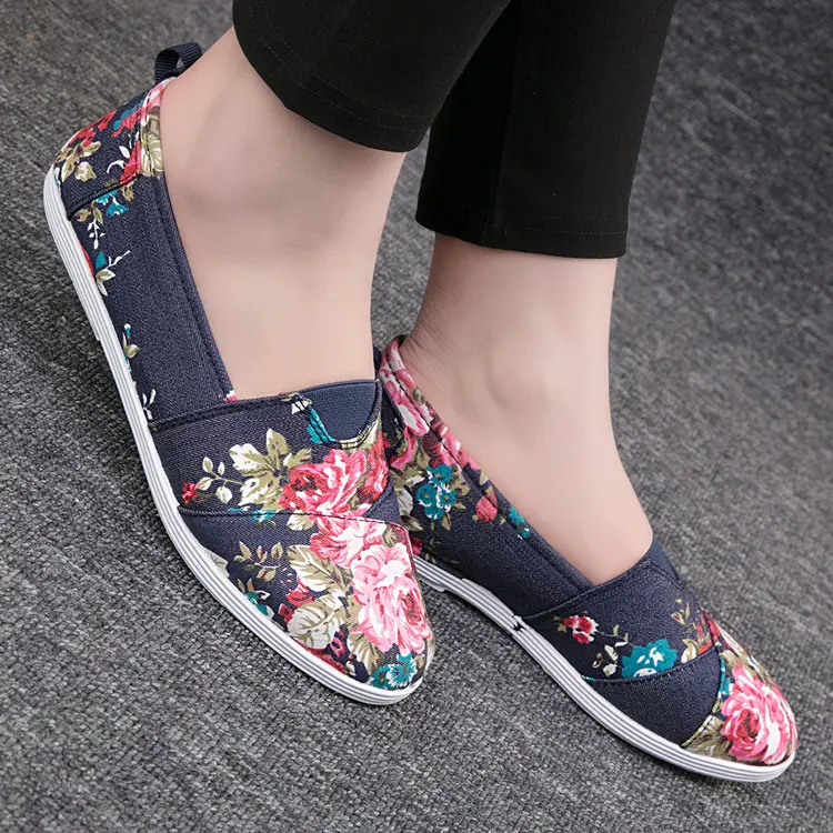 Own Printing Slip On Casual Women Walking Shoes Flats Summer Spring Autumn
