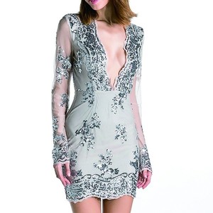 Leopard impreso vestidos, alta Raja <span class=keywords><strong>vestido</strong></span> de gasa manga larga, maxi vestidos sexy para las mujeres - Product Image 1