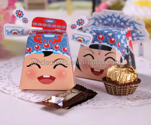 Kotak Hadiah Kecil Berbentuk Pengantin Laki-laki, Kotak Hadiah untuk Pernikahan Menyenangkan Permen dan Cokelat