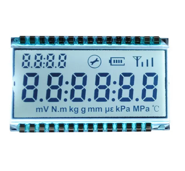 Industrial ultra temperatura 6-poco pluma segmento pantalla LCD HTN código de segmento pantalla LCD GDC0689