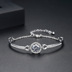 LUOTEEMI New Commeing Mạ Vàng Brass Bangles Chất Lượng Hàng Đầu Hearts Và Mũi Tên Cắt Zircon Bangle - Product Image 4