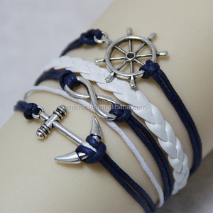 Moda Infinito <span class=keywords><strong>Esperanza</strong></span> Encantos de Cuero Trenzado Pulsera Cinta <span class=keywords><strong>Contra</strong></span> El Cáncer - Product Image 5