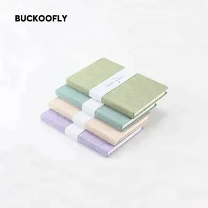 stationery Simple pure color Linen cloth handbook A5 blank inner page printing hardcover notebooks for girls