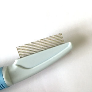 Deluxe Tay Cầm Chống Trượt Pet Dog Cat Animal Puppy Lông Bọ Chét Chấy Rận Ve Rận Làm Sạch Loại Bỏ Chải Chuốt Lược - Product Image 3