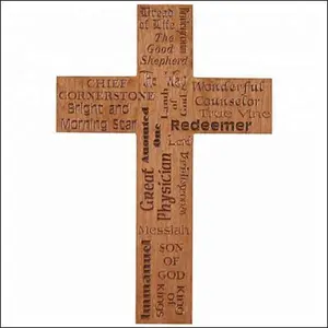 Home Decoratie Religieuze Cross Handgemaakte Muur Houten Kruis